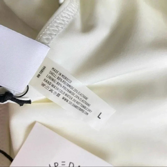 NWT SOLID&STRIPED THE NATASHA Cut Out One Piece Swimsuit Cream Size L - Picture 11 of 16